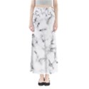 White faux marble texture  Full Length Maxi Skirt View1