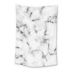 White Faux Marble Texture  Small Tapestry