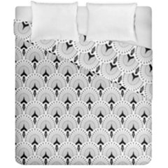 Black And White Art-deco Pattern Duvet Cover Double Side (california King Size) by Dushan