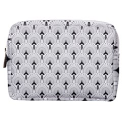 Black And White Art-deco Pattern Make Up Pouch (medium)