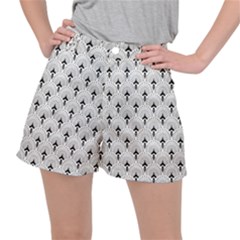 Black And White Art-deco Pattern Ripstop Shorts