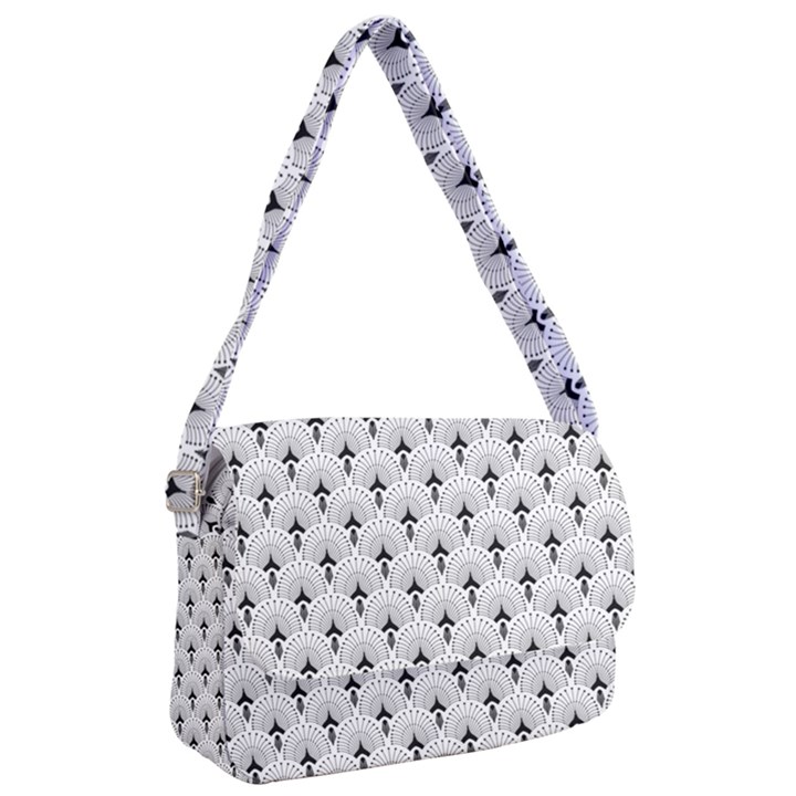 Black and white art-deco pattern Courier Bag