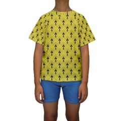 Art-decoyellow Kids  Short Sleeve Swimwear by Dushan