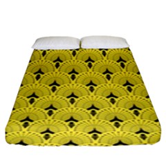 Art-decoyellow Fitted Sheet (king Size)