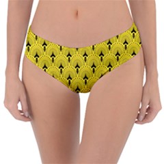 Art-decoyellow Reversible Classic Bikini Bottoms by Dushan