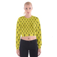 Art-decoyellow Cropped Sweatshirt