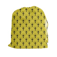 Art-decoyellow Drawstring Pouch (2xl) by Dushan