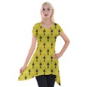 Art-decoyellow Short Sleeve Side Drop Tunic View1