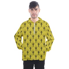 Art-decoyellow Men s Half Zip Pullover