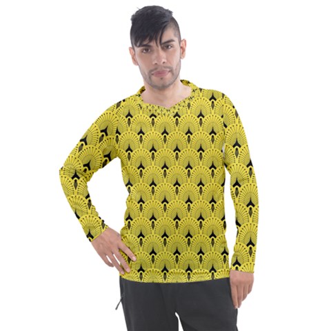 Art-decoyellow Men s Pique Long Sleeve Tee by Dushan