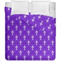 White and purple art-deco pattern Duvet Cover Double Side (California King Size) View2