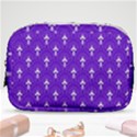 White and purple art-deco pattern Make Up Pouch (Small) View1