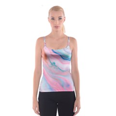 Colorful Marble Abstract Background Texture  Spaghetti Strap Top by Dushan