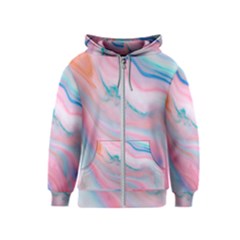 Colorful Marble Abstract Background Texture  Kids  Zipper Hoodie