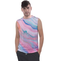 Colorful Marble Abstract Background Texture  Men s Regular Tank Top