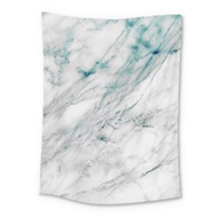 Gray Faux Marble Blue Accent Medium Tapestry