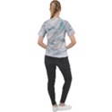 Gray faux marble blue accent Women s Sport Raglan Tee View2