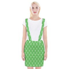 Green And White Art-deco Pattern Braces Suspender Skirt