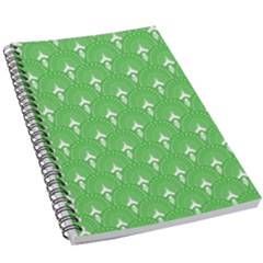 Green And White Art-deco Pattern 5 5  X 8 5  Notebook by Dushan