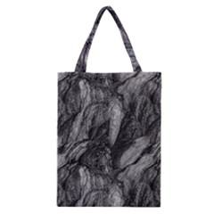 Black And White Rocky Texture Pattern Classic Tote Bag by dflcprintsclothing