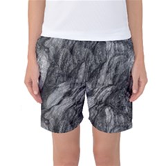 Black And White Rocky Texture Pattern Women s Basketball Shorts by dflcprintsclothing