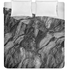 Black And White Rocky Texture Pattern Duvet Cover Double Side (king Size)