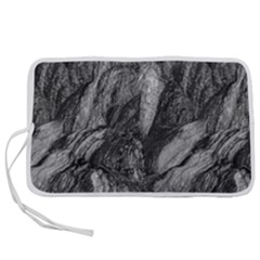 Black And White Rocky Texture Pattern Pen Storage Case (s)