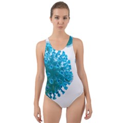 Corona Virus Cut-out Back One Piece Swimsuit by catchydesignhill