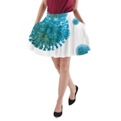 Corona Virus A-line Pocket Skirt by catchydesignhill