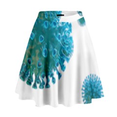 Corona Virus High Waist Skirt by catchydesignhill