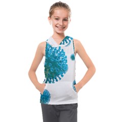 Corona Virus Kids  Sleeveless Hoodie by catchydesignhill