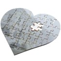 Fog Winter Scene Venice, Italy Wooden Puzzle Heart View2