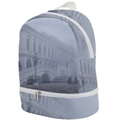 Fog Winter Scene Venice, Italy Zip Bottom Backpack by dflcprintsclothing