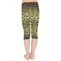 Gold and black, metallic leopard spots pattern, wild cats fur Kids  Capri Leggings  View2