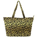 Gold and black, metallic leopard spots pattern, wild cats fur Full Print Shoulder Bag View1