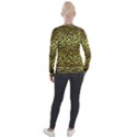 Gold and black, metallic leopard spots pattern, wild cats fur Velour Zip Up Jacket View2