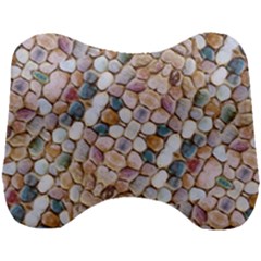 Rounded Stones Print Motif Head Support Cushion by dflcprintsclothing