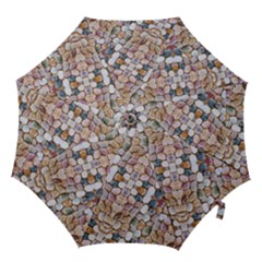 Rounded Stones Print Motif Hook Handle Umbrellas (large)