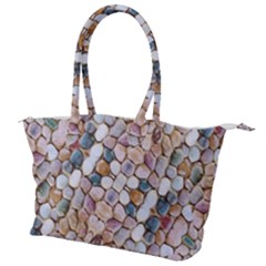 Rounded Stones Print Motif Canvas Shoulder Bag by dflcprintsclothing