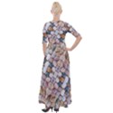 Rounded Stones Print Motif Half Sleeves Maxi Dress View2