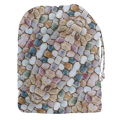 Rounded Stones Print Motif Drawstring Pouch (3xl)