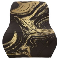 Black And Gold Marble Car Seat Back Cushion 