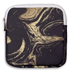 Black And Gold Marble Mini Square Pouch