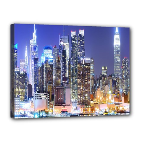 New-york Cityscape  Canvas 16  X 12  (stretched) by Dushan