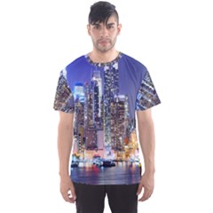 New-york Cityscape  Men s Sport Mesh Tee