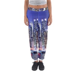 New-york Cityscape  Women s Jogger Sweatpants by Dushan