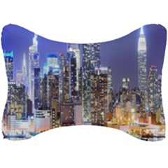 New-york Cityscape  Seat Head Rest Cushion by Dushan