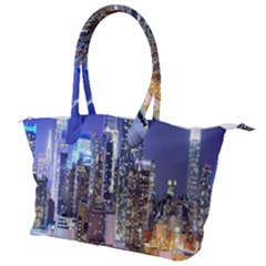 New-york Cityscape  Canvas Shoulder Bag by Dushan