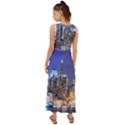 New-York CityScape  V-Neck Chiffon Maxi Dress View2