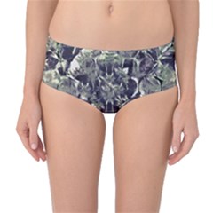 Modern Abstract Print Mid-waist Bikini Bottoms